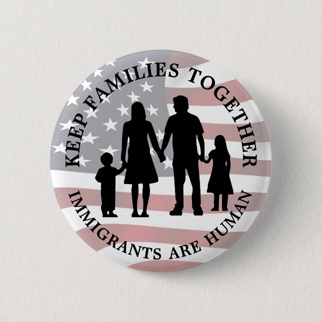 Behalten Sie Familien-zusammen Antitrumpf, Knopf Button (Vorderseite)