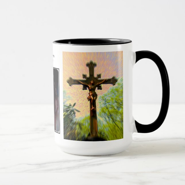Behalten Sie Ihre Augen auf Jesus-Tasse Tasse (Rechts)