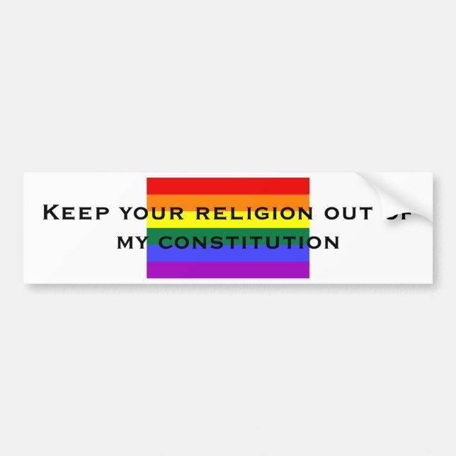 Behalten Sie Ihre Religion aus meinem const Autoaufkleber (Vorne)
