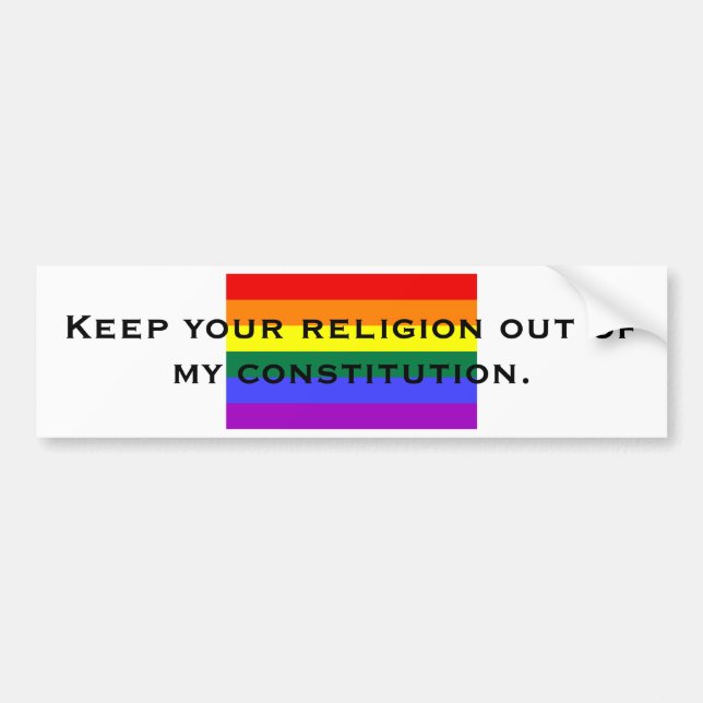 Behalten Sie Ihre Religion aus meinem constitut Autoaufkleber (Vorne)