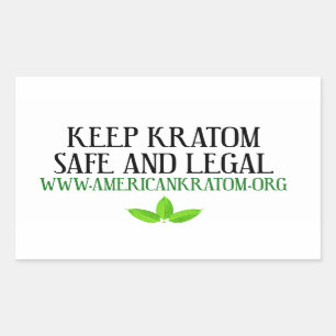 Behalten Sie Kratom legal und sicher Rechteckiger Aufkleber