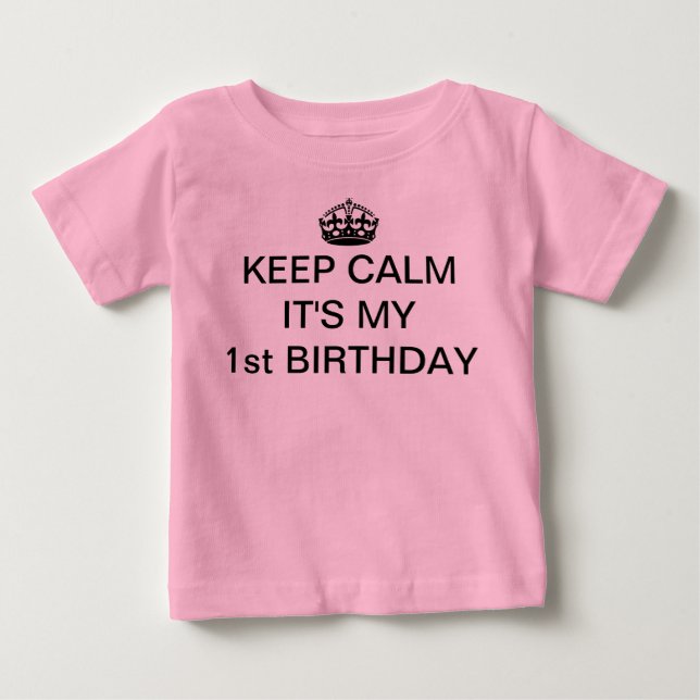 BEHALTEN Sie RUHE, die ES MEIN 1. Baby T-shirt (Vorderseite)