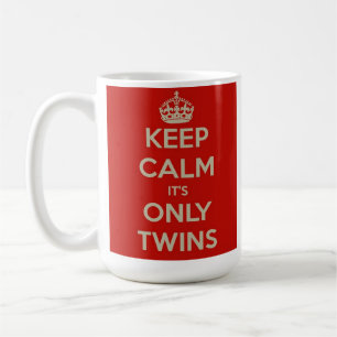 Behalten Sie Ruhe, die es nur Zwillings-Tasse ist Kaffeetasse