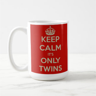 Behalten Sie Ruhe, die es nur Zwillings-Tasse ist Kaffeetasse