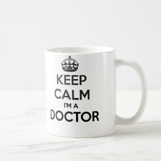 Behalten Sie Ruhe, die ich ein Doktor White Mug Kaffeetasse