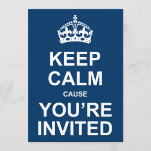 Behalten Sie Ruhe, die Sie eingeladenes Party Einladung