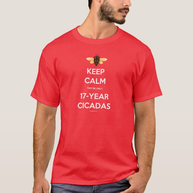Behalten Sie Ruhe, die sie nur Zikaden 17-Year T-Shirt (Vorderseite)