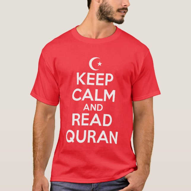 Behalten Sie Ruhe gelesenen Quran T-Shirt (Vorderseite)