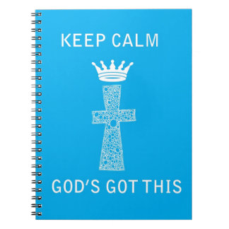Behalten Sie Ruhe, Gott got dieses Notizblock