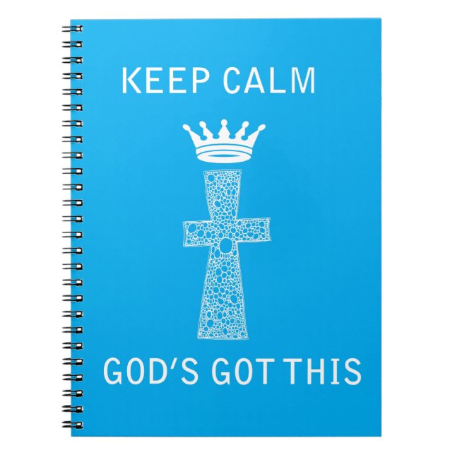 Behalten Sie Ruhe, Gott got dieses Notizblock (Vorderseite)
