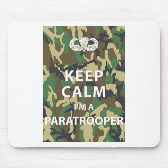 Behalten Sie Ruhe - ich bin ein Fallschirmjäger Mousepad (Vorne)