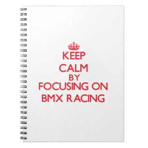 Behalten Sie Ruhe, indem Sie an auf Bmx Laufen Notizblock