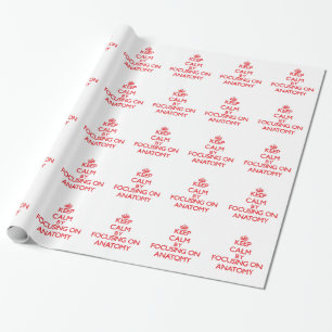 Behalten Sie Ruhe, indem Sie auf Anatomie sich Geschenkpapier