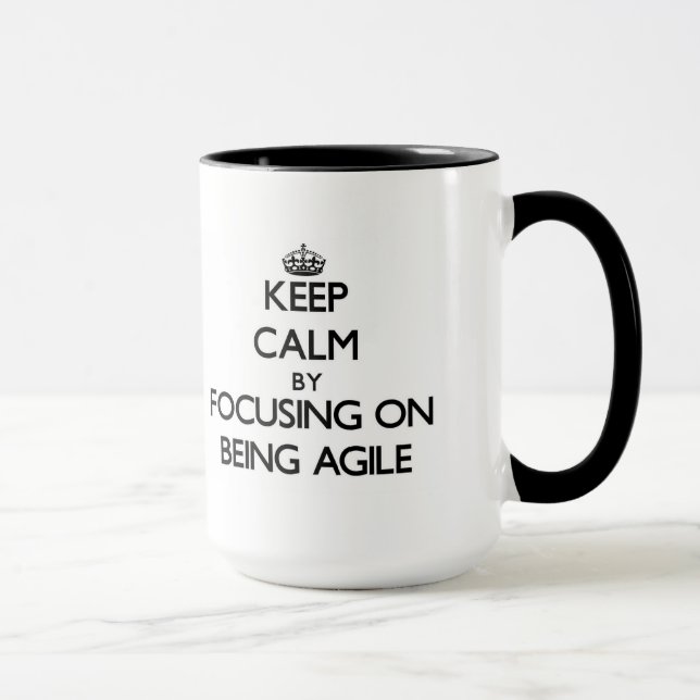 Behalten Sie Ruhe, indem Sie auf Sein beweglich Tasse (Rechts)