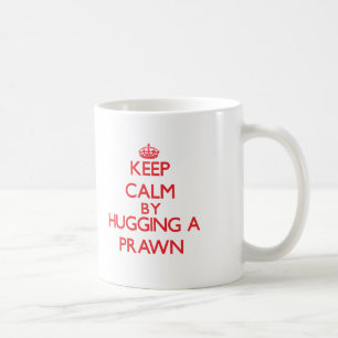 Behalten Sie Ruhe, indem Sie eine Garnele umarmen Kaffeetasse