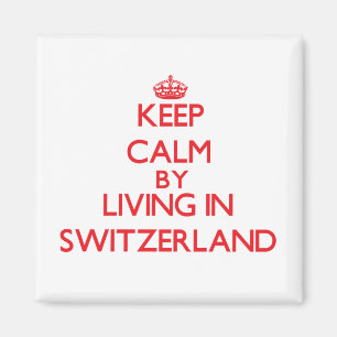 Behalten Sie Ruhe, indem Sie in der Schweiz wohnen Magnet