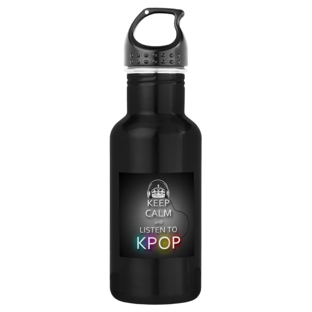 BEHALTEN Sie RUHE (Kpop Version) Trinkflasche (Vorderseite)