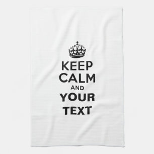 Behalten Sie Ruhe mit Ihrem Text Geschirrtuch