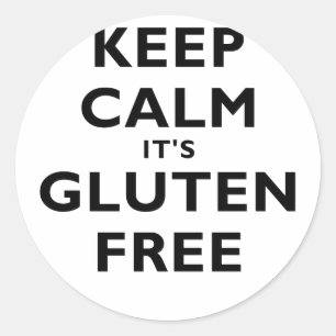 Behalten Sie Ruhe sein Gluten frei Runder Aufkleber