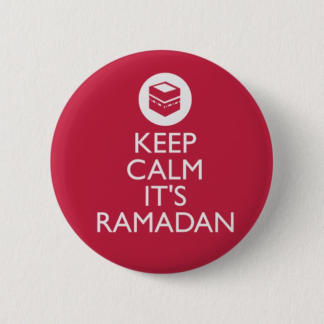 behalten Sie Ruhe sein Ramadan Button (Vorderseite)