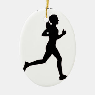 Behalten Sie Ruhe u. laufen Sie an Keramik Ornament