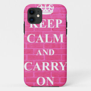 Behalten Sie Ruhe u. machen Sie Rosa weiter Case-Mate iPhone Hülle