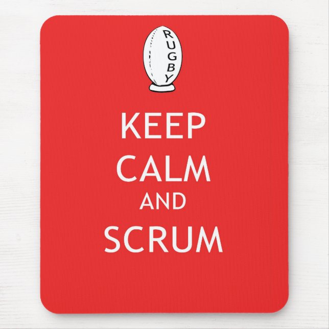 Behalten Sie Ruhe u. Scrum Mousepad (Vorne)