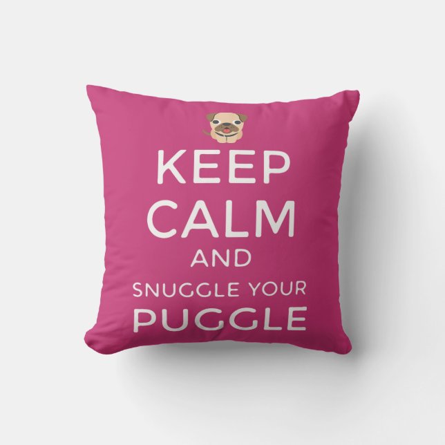 Behalten Sie Ruhe u. Snuggle Ihr besonders Kissen (Vorderseite)
