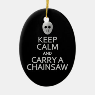 Behalten Sie Ruhe u. tragen Sie eine Keramik Ornament