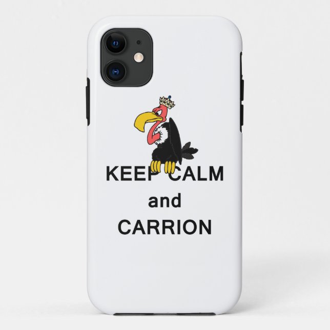 Behalten Sie Ruhe und Aas-Geier Case-Mate iPhone Hülle (Rückseite)