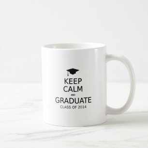 behalten Sie Ruhe und Absolvent, Klasse von 2014 Kaffeetasse