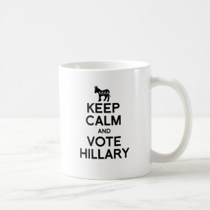BEHALTEN Sie RUHE UND ABSTIMMUNG HILLARY.png Kaffeetasse