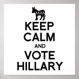 BEHALTEN Sie RUHE UND ABSTIMMUNG HILLARY.png Poster