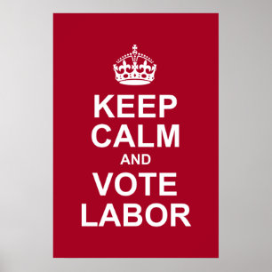 behalten Sie Ruhe- und Abstimmungsarbeit Poster