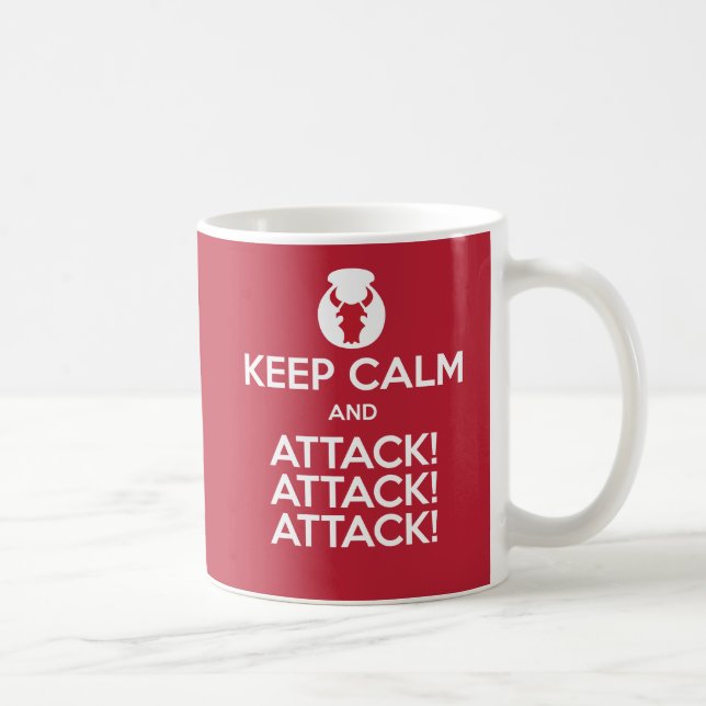 Behalten Sie Ruhe- und Attack3x-Tasse Kaffeetasse (Rechts)