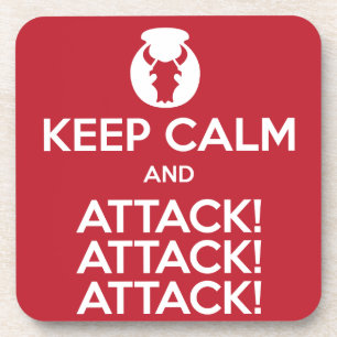 Behalten Sie Ruhe- und Attack3x-Untersetzer, Set Untersetzer