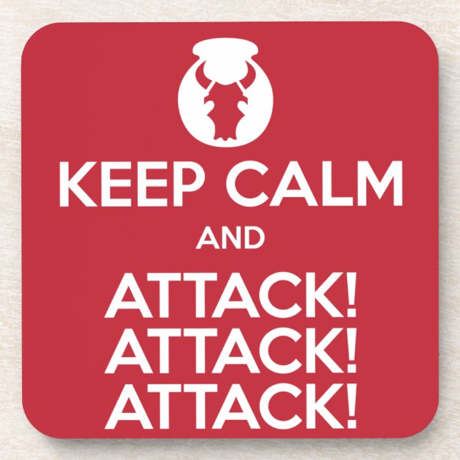 Behalten Sie Ruhe- und Attack3x-Untersetzer, Set Untersetzer (Vorderseite)