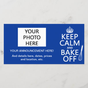 Behalten Sie Ruhe und backen Sie weg Ankündigung