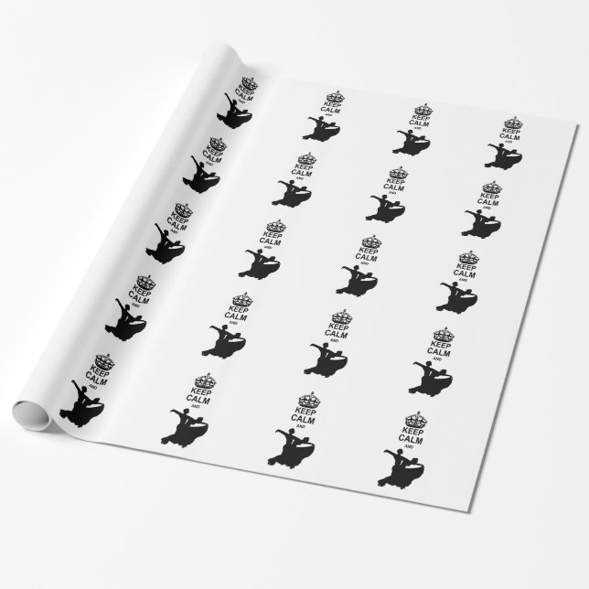 Behalten Sie Ruhe und Ballsaal-Tanz Geschenkpapier (Ungerollt)