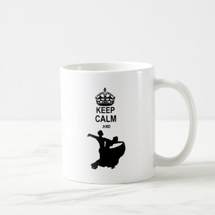 Behalten Sie Ruhe und Ballsaal-Tanz Kaffeetasse