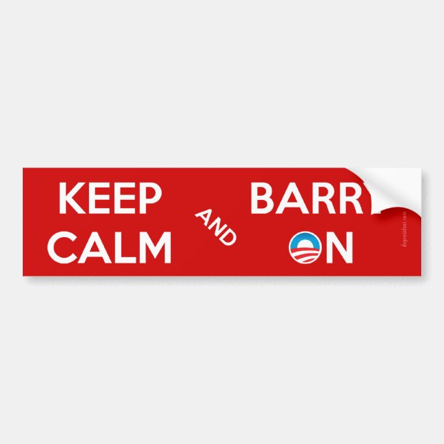 Behalten Sie Ruhe und Barry an Autoaufkleber (Vorne)