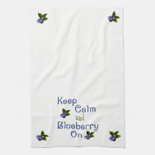 Behalten Sie Ruhe und Blaubeere auf Küchen-Tuch Handtuch