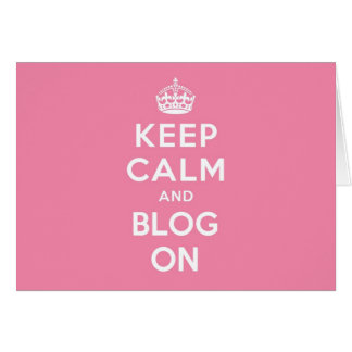 Behalten Sie Ruhe und Blog an