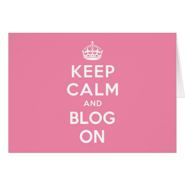 Behalten Sie Ruhe und Blog an (Vorderseite (Horizontal))