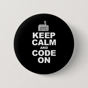 Behalten Sie Ruhe und Code an Button