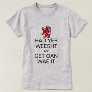 Behalten Sie Ruhe und erhalten Sie an mit ihr T-Shirt