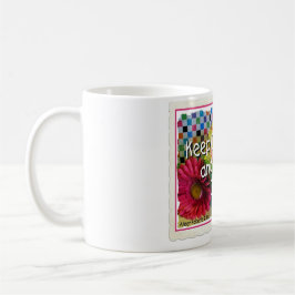 Behalten Sie Ruhe und essen Sie eine Kaffeetasse