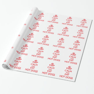Behalten Sie Ruhe und essen Sie Hotdogs Geschenkpapier