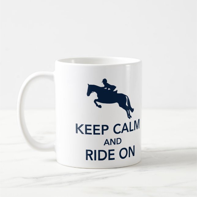 Behalten Sie Ruhe und fahren Sie auf Kaffeetasse (Links)