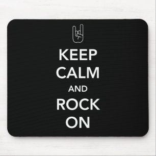 Behalten Sie Ruhe und Felsen an Mousepad